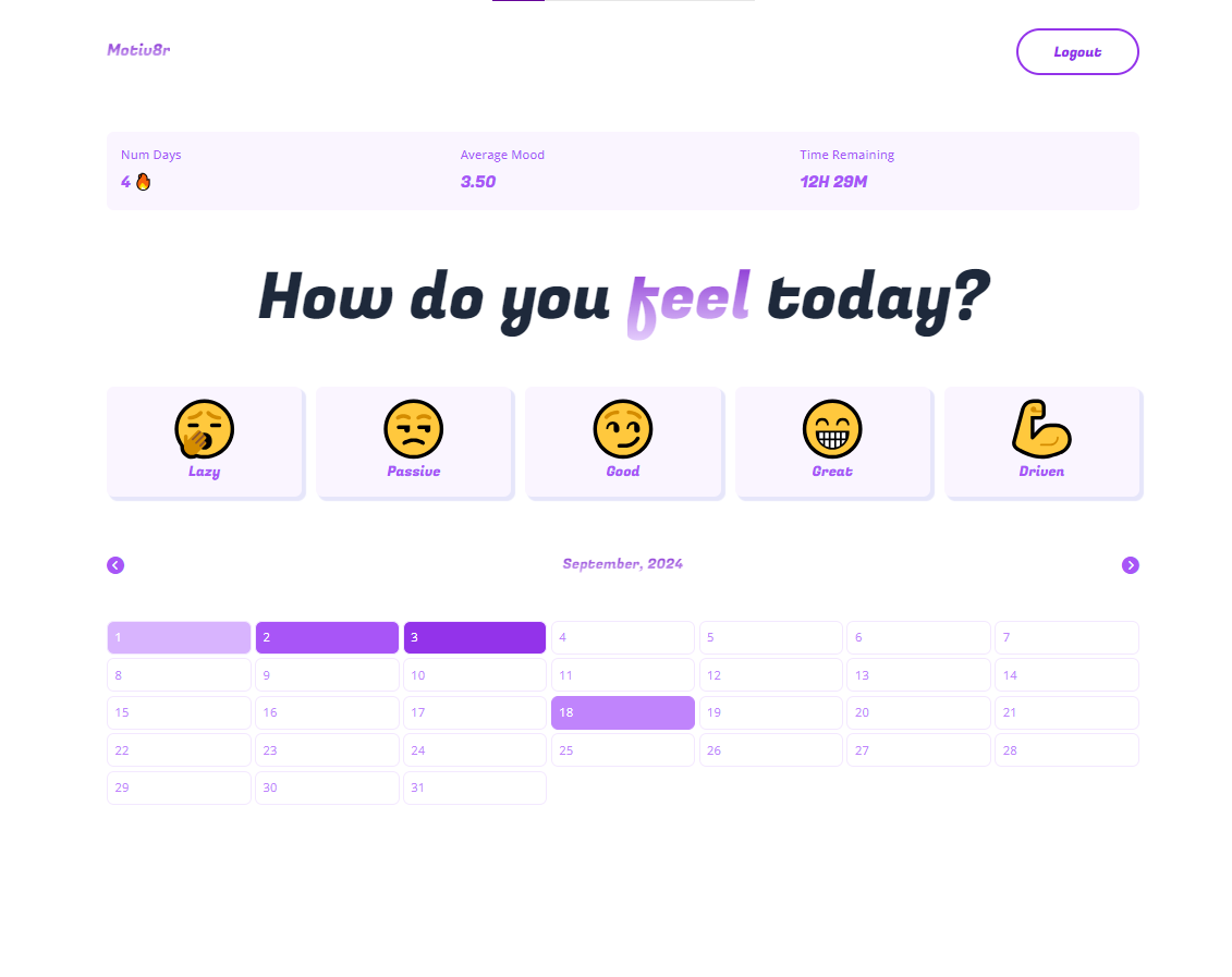 Motivator App Screenshot